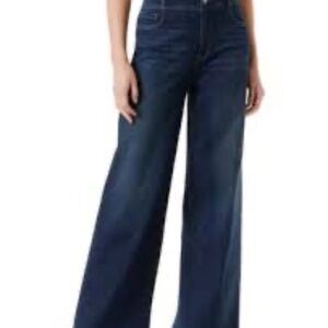 NWT Oat New York Women high rise, wide leg w'unfinished hem denim jeans (082)